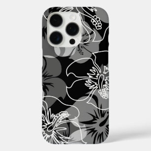 Iniki Point Hawaiian Hibiscus Floral Black iPhone 16 Pro Case
