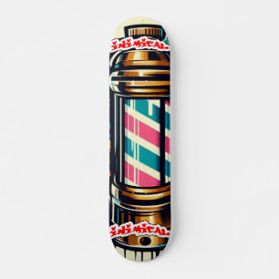 Inimical Barber Pole  Skateboard