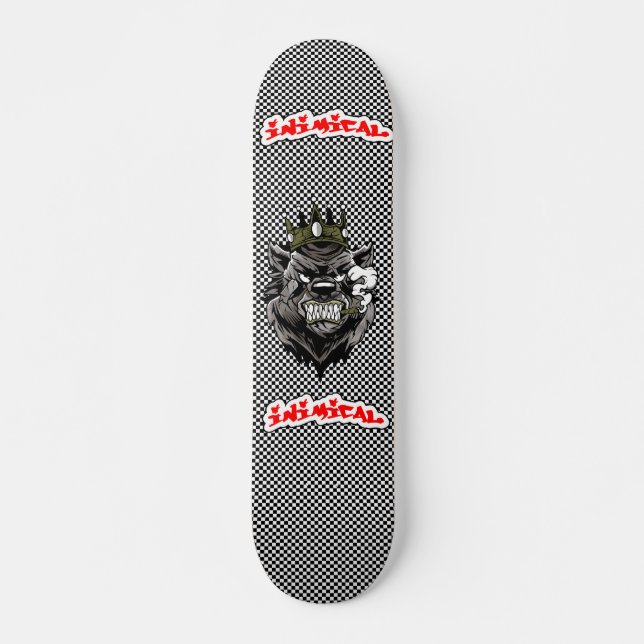 Inimical Bear King Deck  Skateboard (Front)