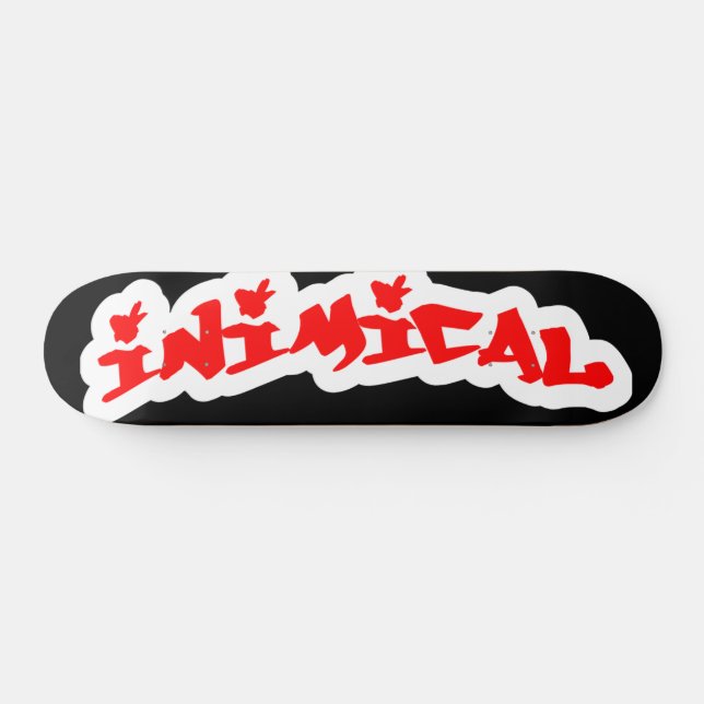Inimical Classic Woods Graffiti Tag Logo  Skateboard (Horz)
