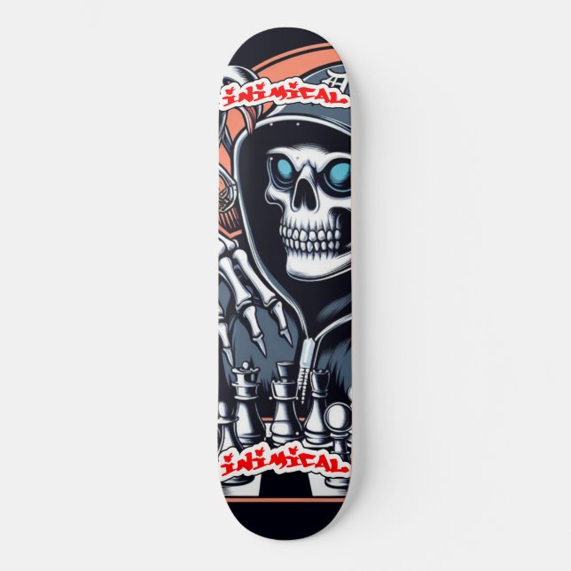 Inimical Detroit Chess Reaper #2 Skateboard (Front)