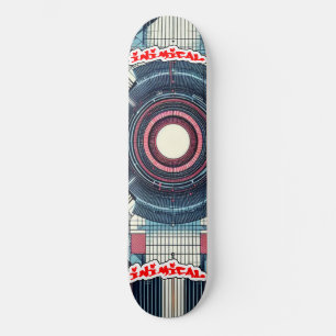 Inimical Futuristic Minamilst Japanese Abstract  Skateboard