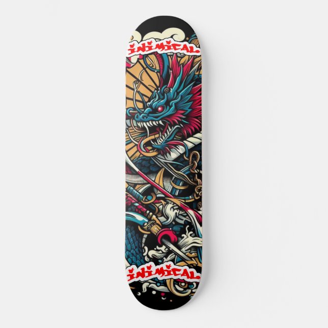 Inimical Japanese Abstract  Skateboard (Front)