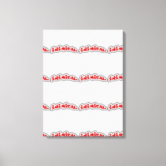 Inimical Logo Stretched Canvas Print (Front)