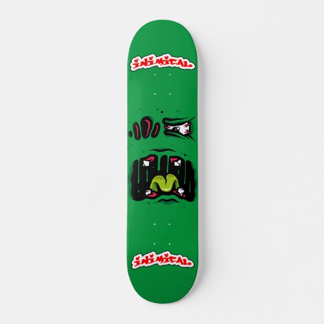 Inimical Monster Face  Skateboard (Front)