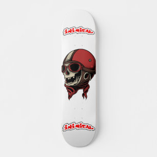 Inimical Pilot Skull  Skateboard