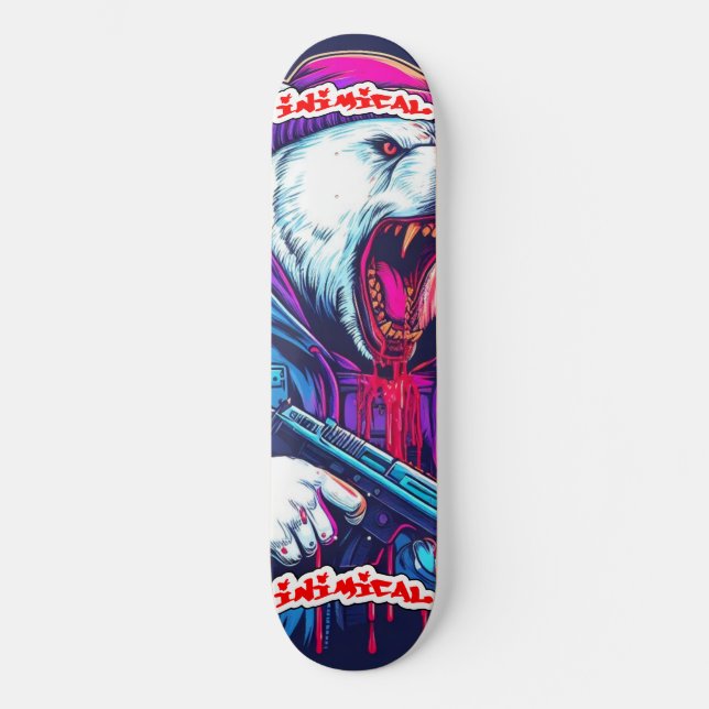 Inimical Polar Bear  Skateboard (Front)