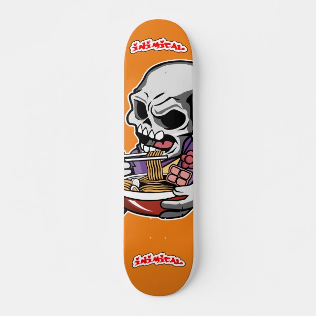 Inimical Ramen Skull Skateboard (Front)