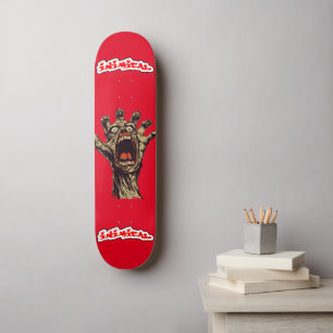 Inimical Screaming Hand Red Skateboard