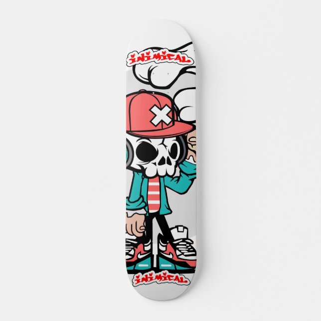 Inimical Skull Boi Skateboard (Front)