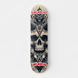 Inimical Viking Skull Skateboard
