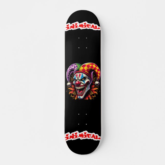 Inimical Wicket Jester  Skateboard (Front)