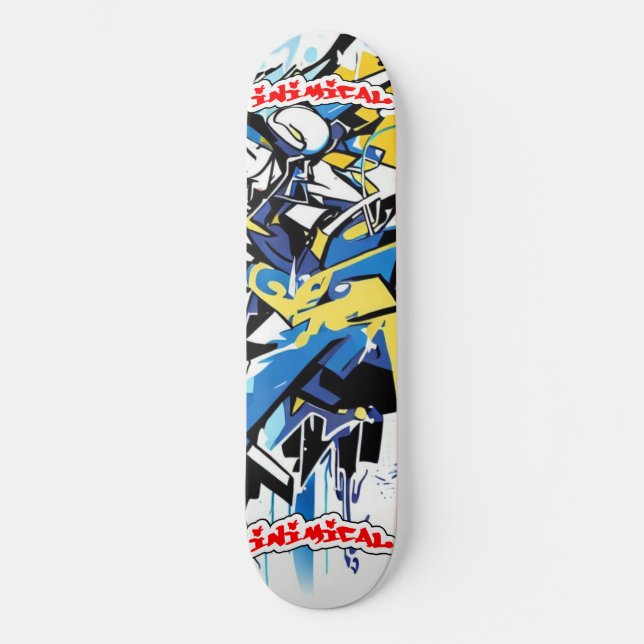 Inimical Wildstyle Graffiti Abstract  Skateboard (Front)