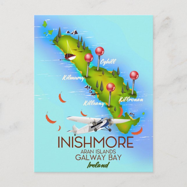 Inishmore Aran Islands Galway Bay Ireland Postcard (Front)