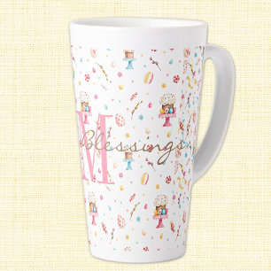 Initial, 17oz Latte Mug Easter Blessings Pattern