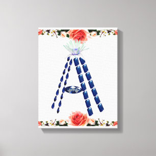 Initial A Canvas Print