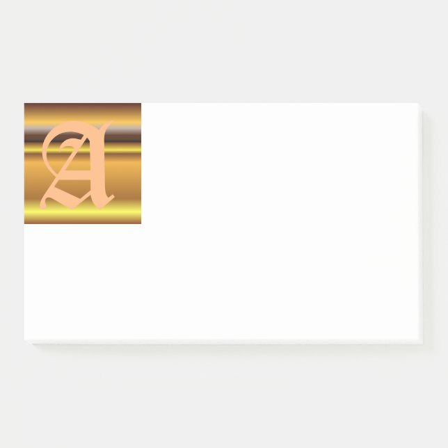 Initial A Monogram Post-It Notes (Front)