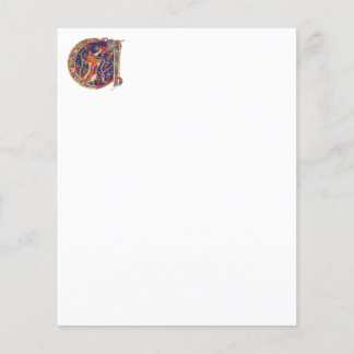Initial A Note Paper