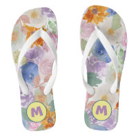 Initial Adorable watercolor flowers for her