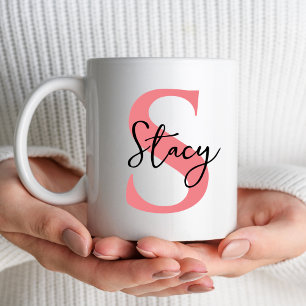 Initial Alphabet Monogram Letter Christmas Gifts Mug