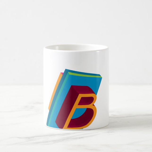 Initial B Coffee Mug (Center)
