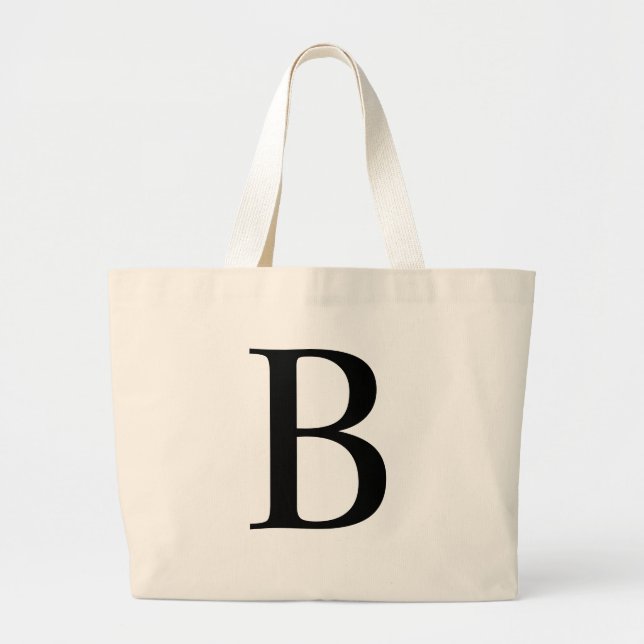 Initial B Jumbo Tote Bag (Front)