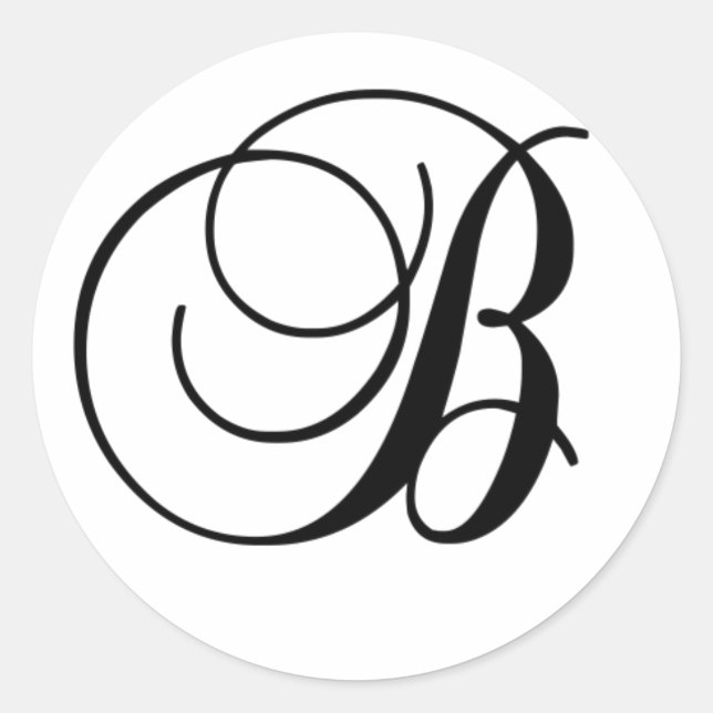 Initial B round sticker (Front)
