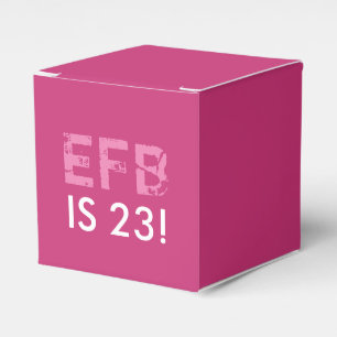 Initial Birthday Favour Box - Pink