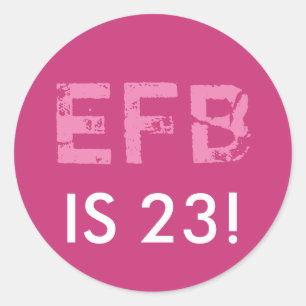 Initial Birthday Round Sticker