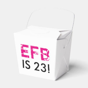 Initial Birthday Takeout Favour Box