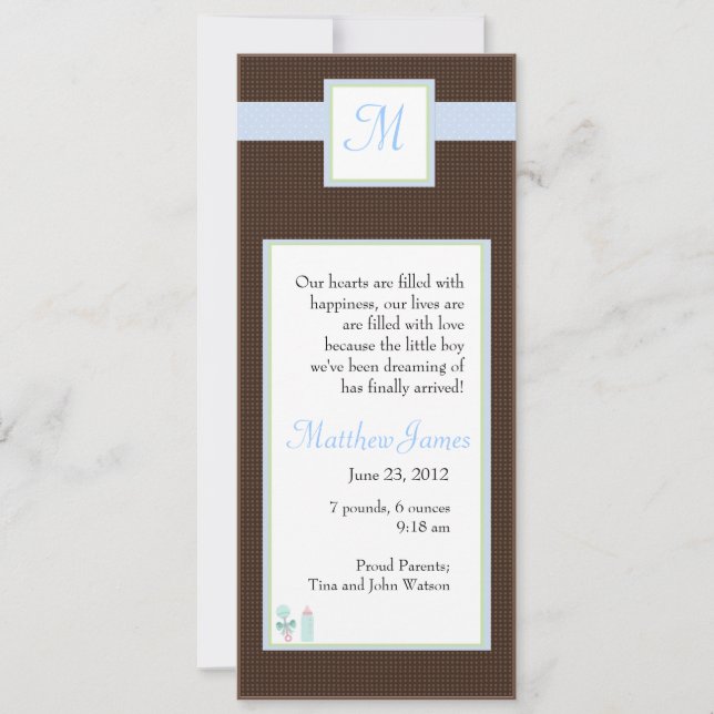 Initial Blue Invite (Front)