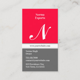 Initial Business Card