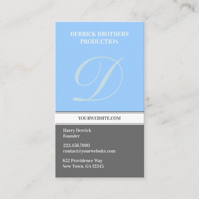Initial Business Card (Front)
