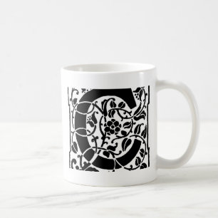 Initial C Monogram. Floral Name Customised Pattern Coffee Mug