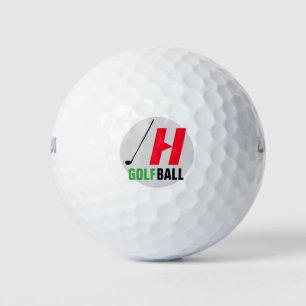 initial character golfer's golf balls