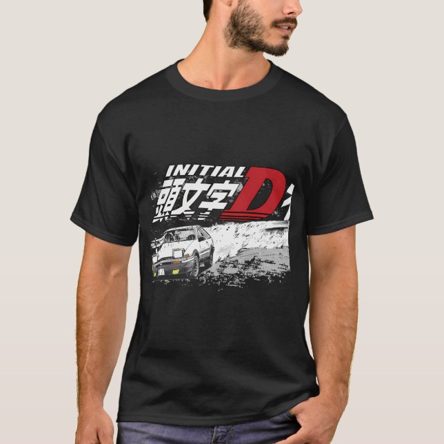 Initial D Deep Forest Drifting AE86 Takumi Raceway T-Shirt (Front)