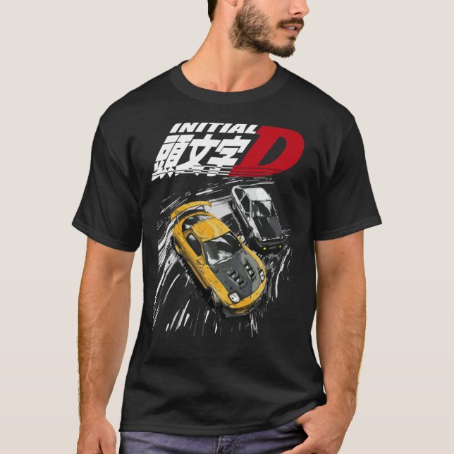 Initial D - Mountain Drift Racing Tandem AE86 vs F T-Shirt (Front)
