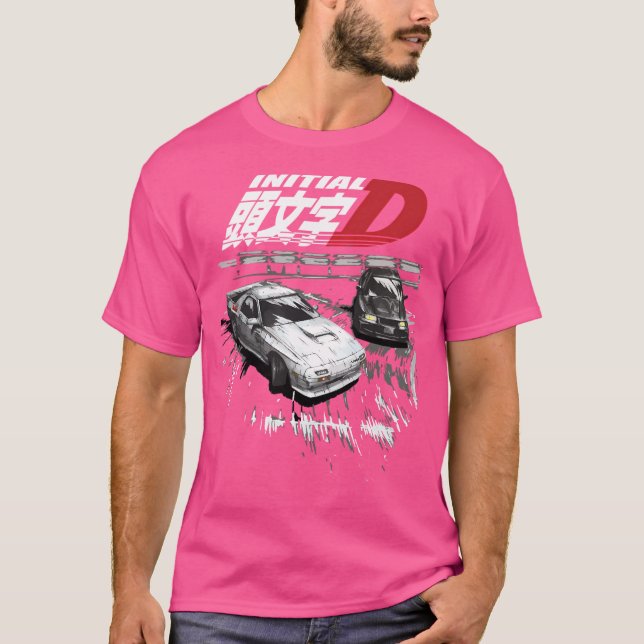 Initial D - Mountain Drift Racing Tandem Evo Iii V T-Shirt (Front)