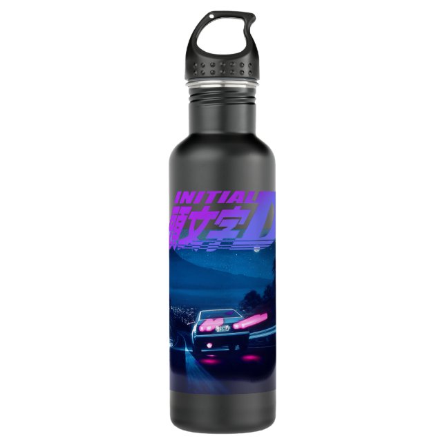 Initial D Neon AE86 Classic 710 Ml Water Bottle (Front)
