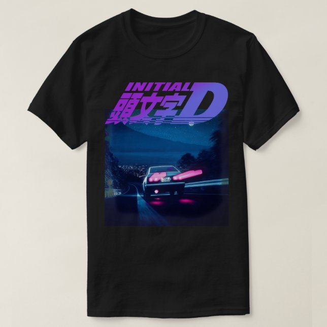 Initial D Neon AE86 Classic T-Shirt (Design Front)