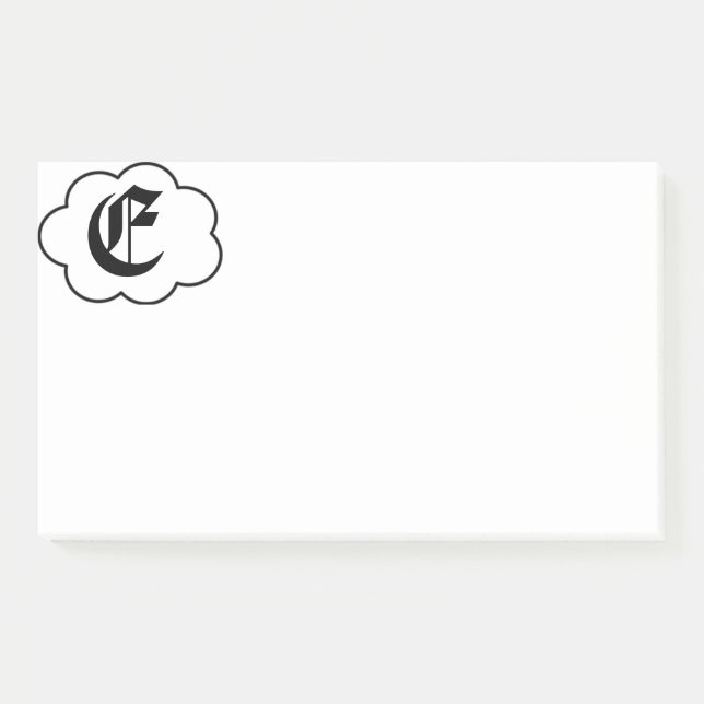 Initial E Monogram Post-It Notes (Front)