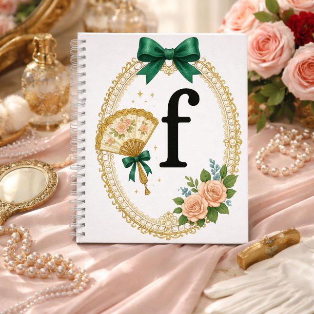 Initial F Personalized Gift Elegant Regency Notebook (Creator Uploaded)