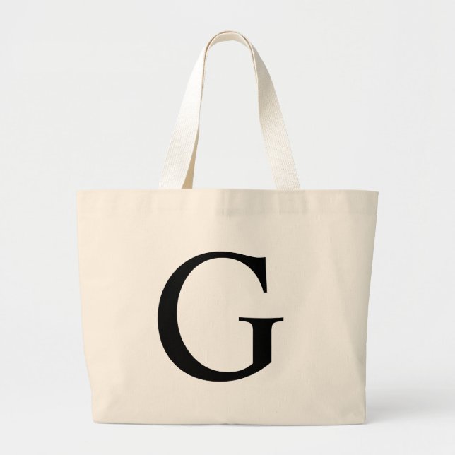 Initial G Jumbo Tote Bag (Front)