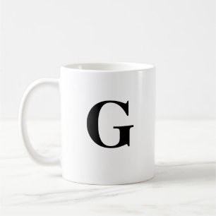Initial G & Personalised Name Coffee Mug