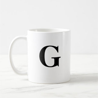 Initial G & Personalised Name Coffee Mug