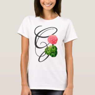 Initial G, Vintage Geranium T-Shirt
