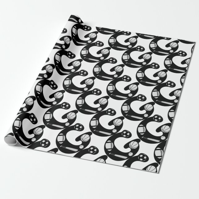 initial G Wrapping Paper (Unrolled)