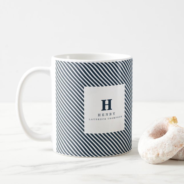INITIAL GRADUATION MUG blue (With Donut)