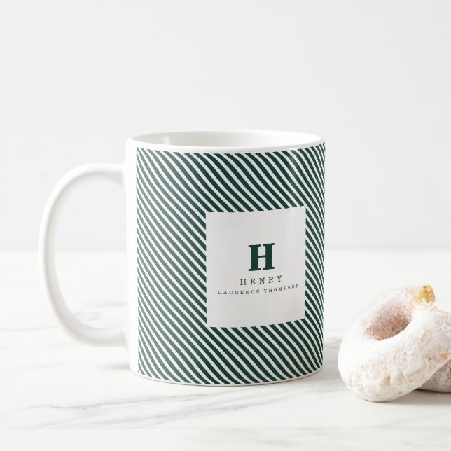 INITIAL GRADUATION MUG green (With Donut)