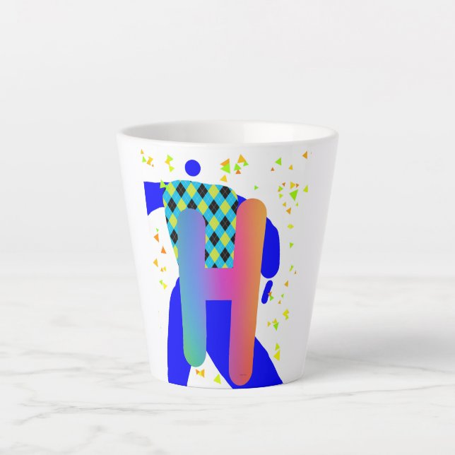 INITIAL H MONOGRAM LATTE MUG (Front)